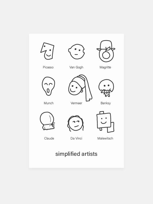 Postkarte simplified artists