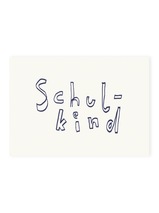Postkarte 'Schulkind' (Risographie)