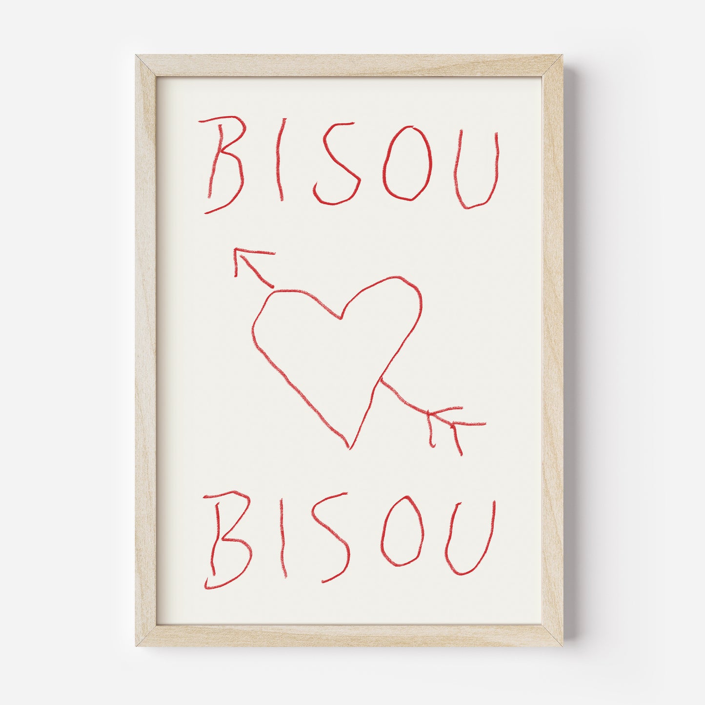 Poster 'bisou bisou' (Risographie)