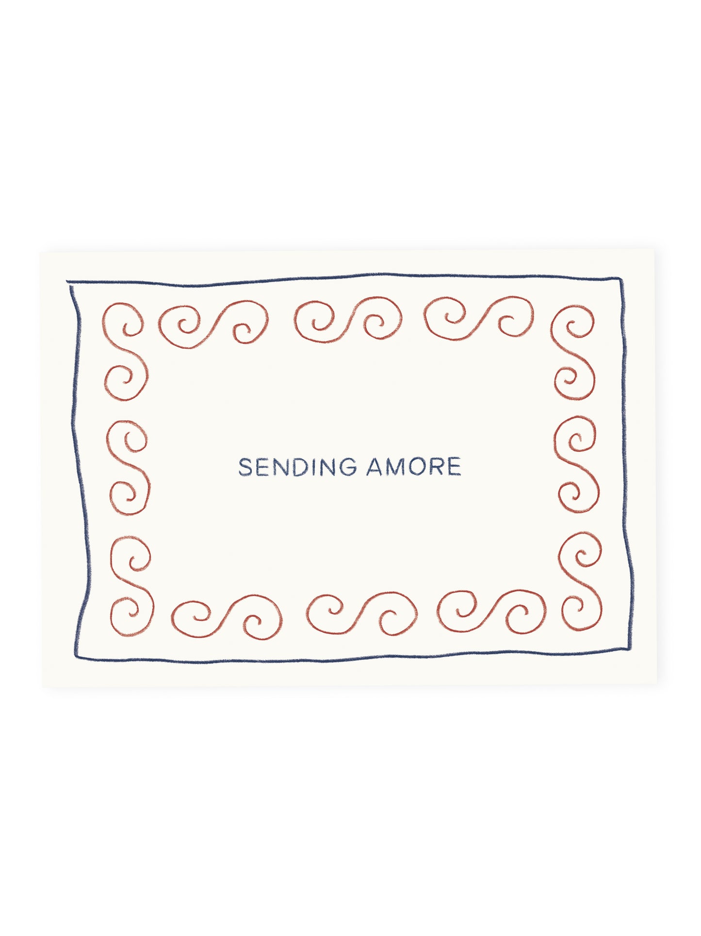 Postkarte 'SENDING AMORE' (Risographie)