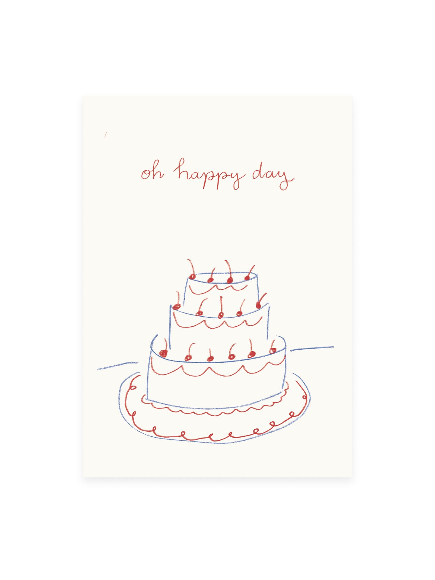 Postkarte 'oh happy day' (Risographie)